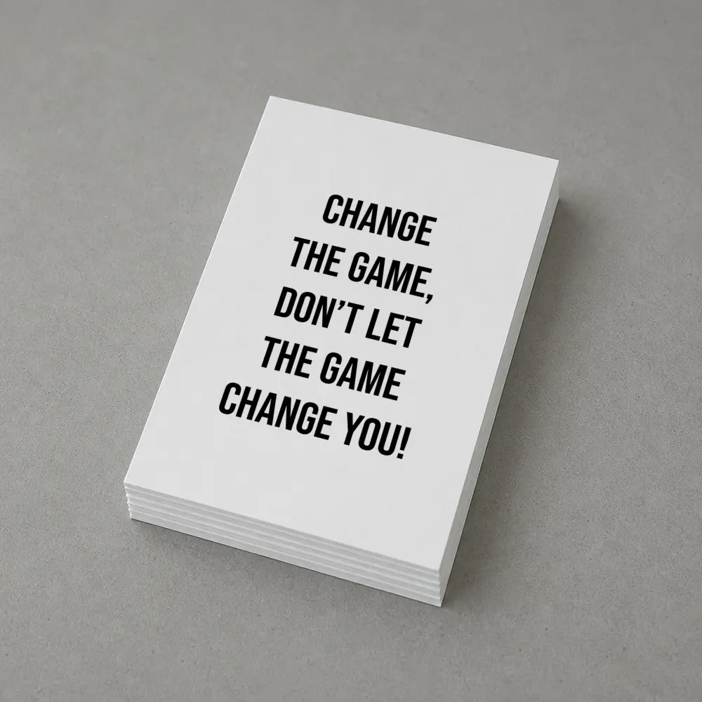 Change The Game Bold Motivational Quote Print – Postcards