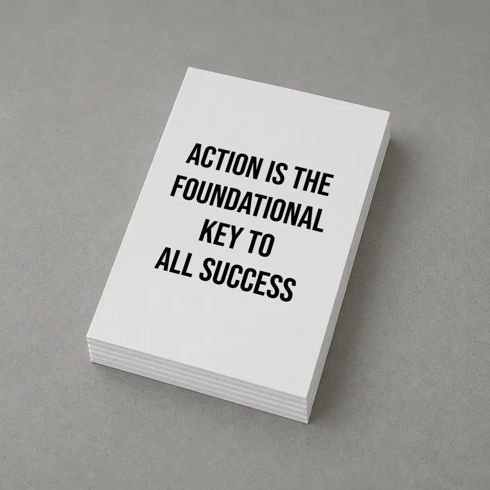 Action Is The Foundational Key To Success – Postcards