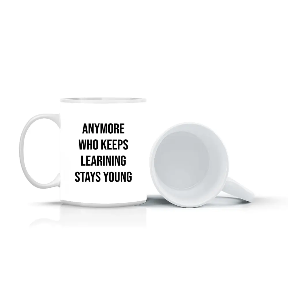 Who Keeps Learning Stays Young Quote – Mugs