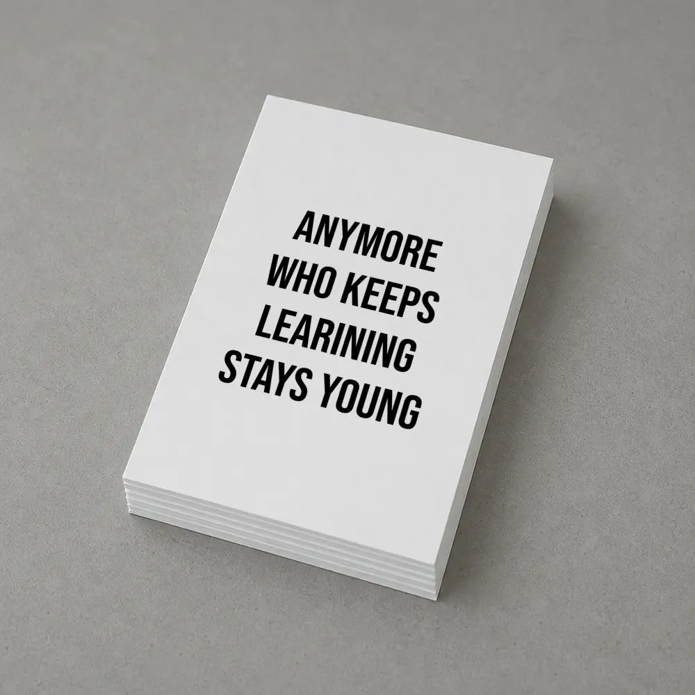 Who Keeps Learning Stays Young Quote – Postcards