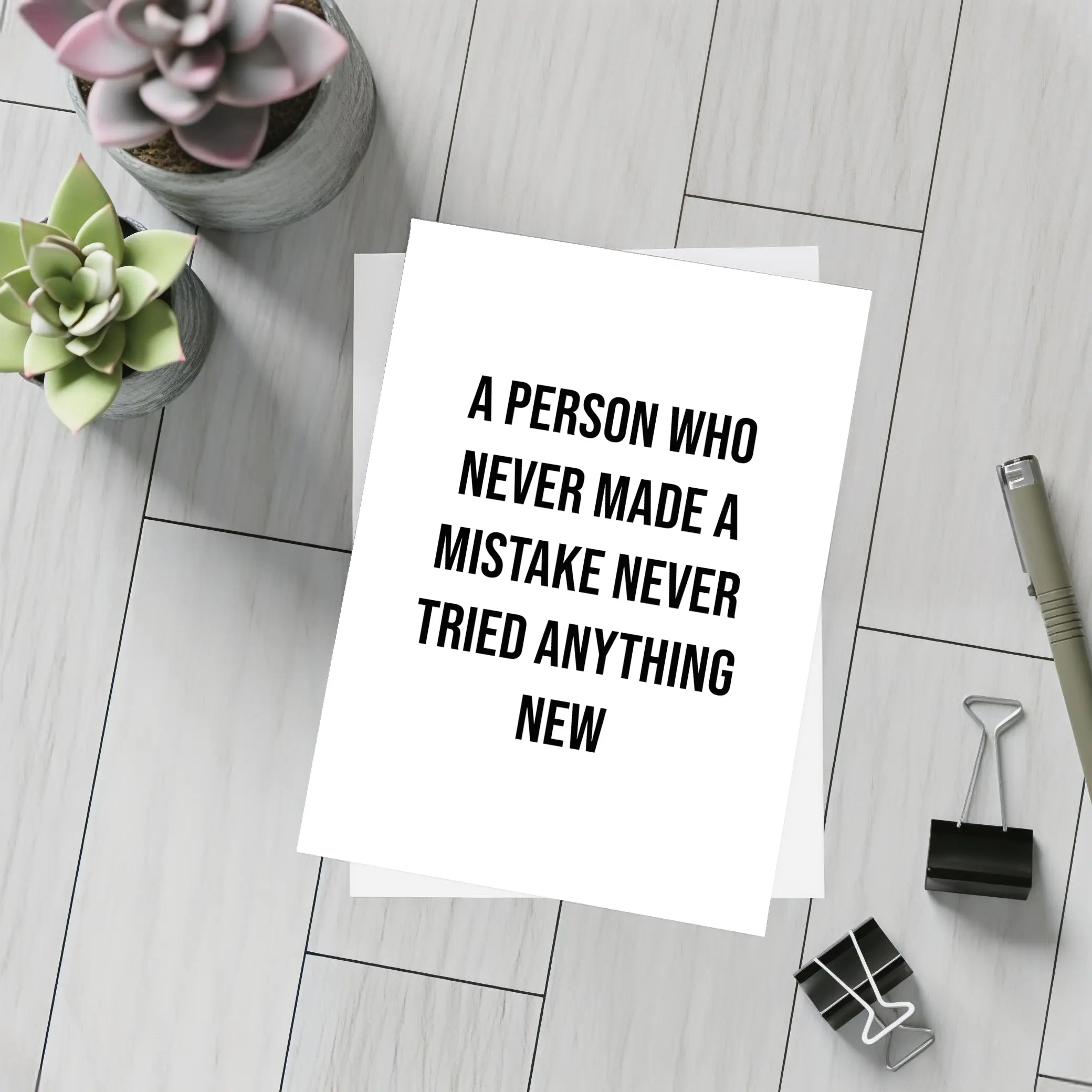 A Person Never Made Mistake Inspirational Quote – Postcards