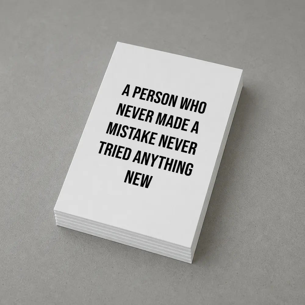 A Person Never Made Mistake Inspirational Quote – Postcards
