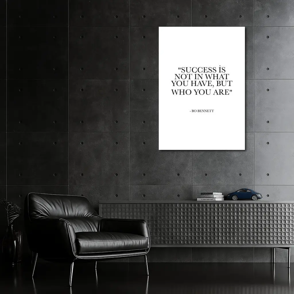 Bo Bennett Success Quote Black White – Wall Art