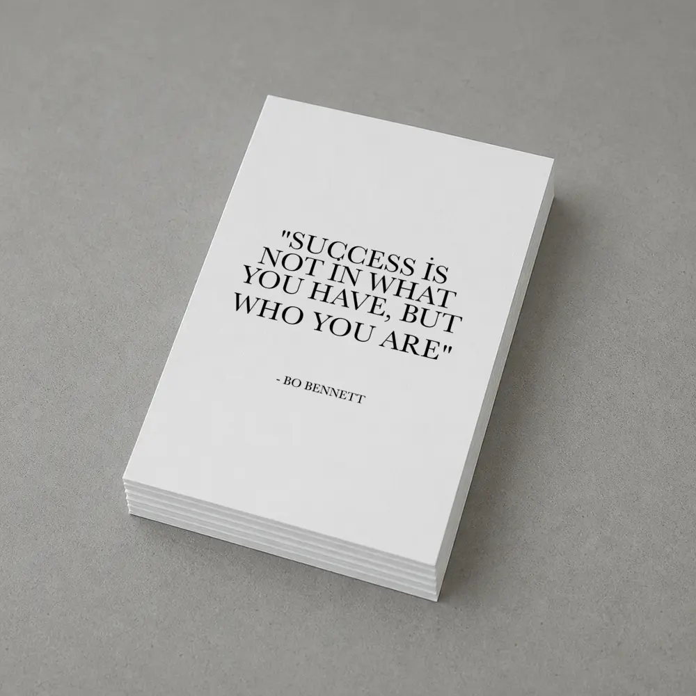 Bo Bennett Success Quote Black White – Postcards