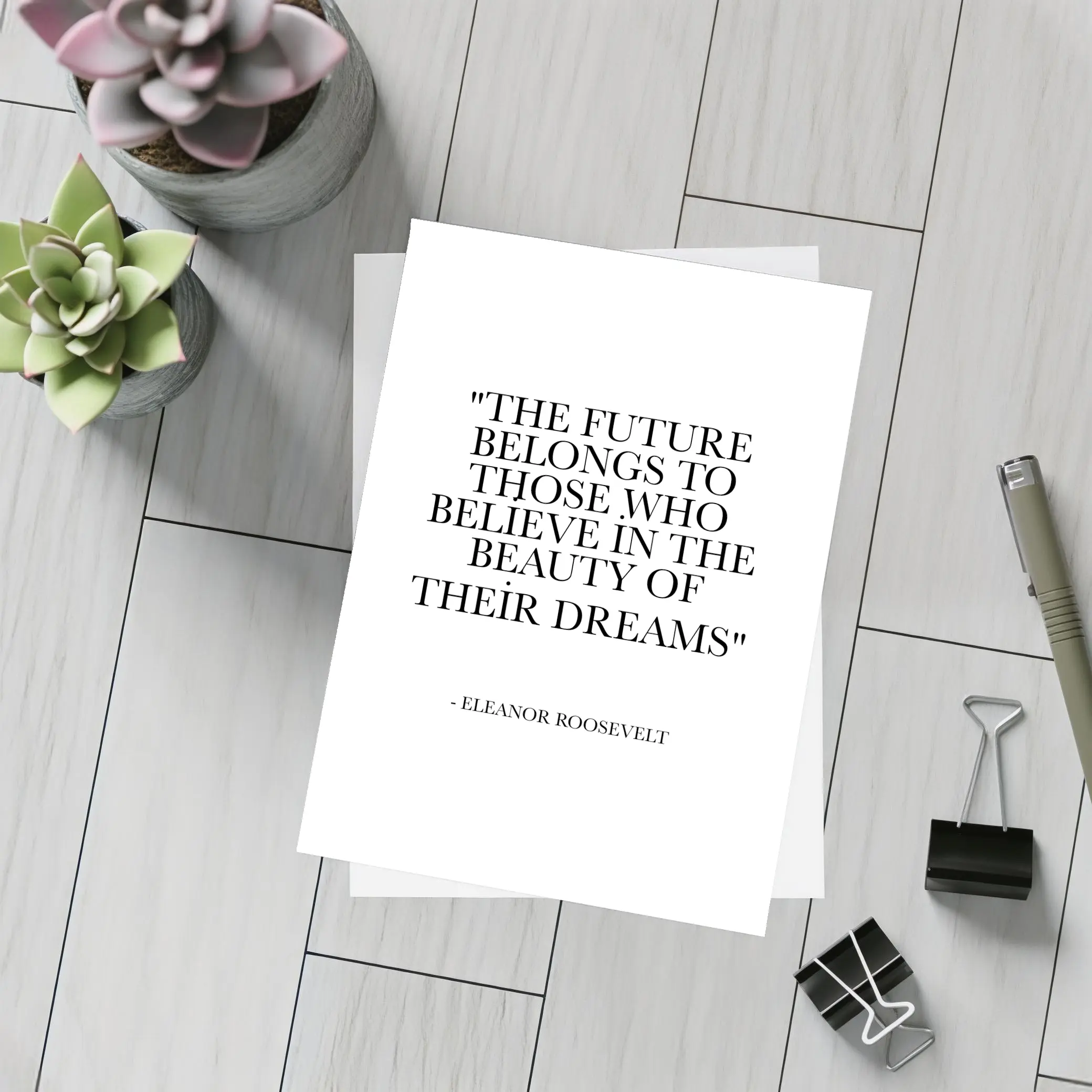 Eleanor Roosevelt Future Belongs Dreams Quote – Postcards
