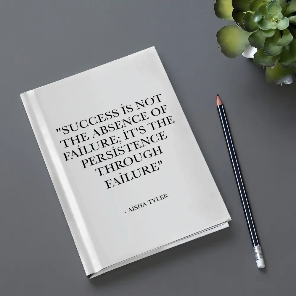 Aisha Tyler Success Persistence Failure Quote Print – Notebooks