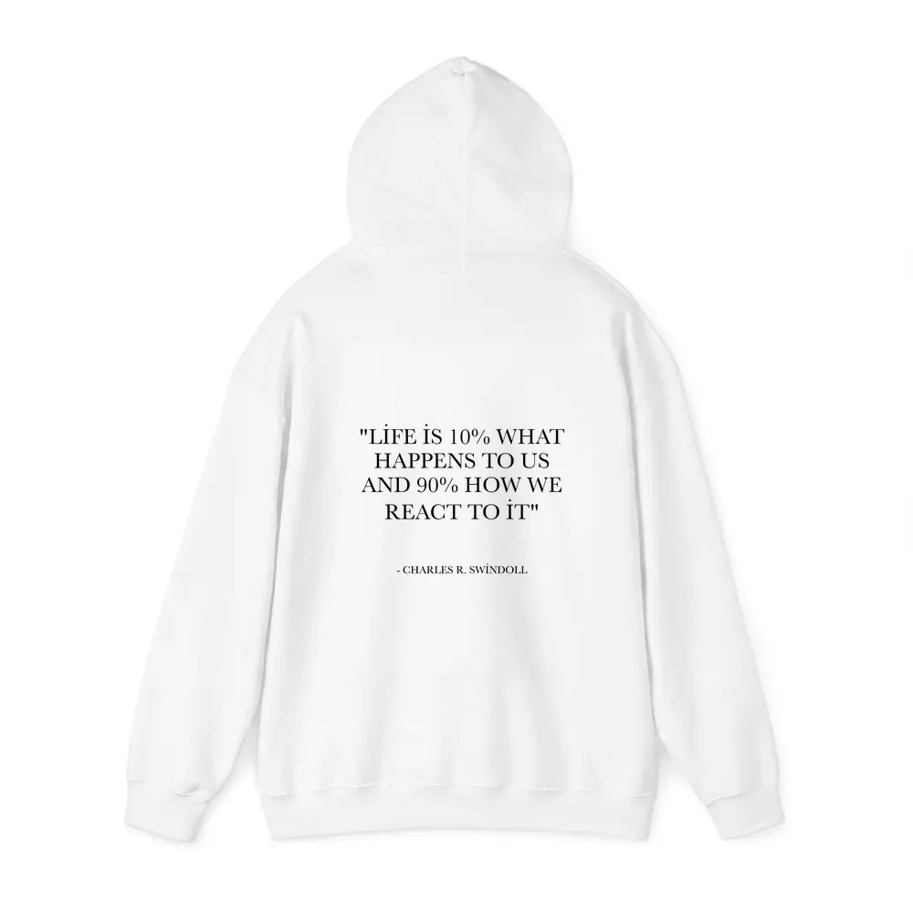 Charles Swindoll Life Quote Black White – Hoodies