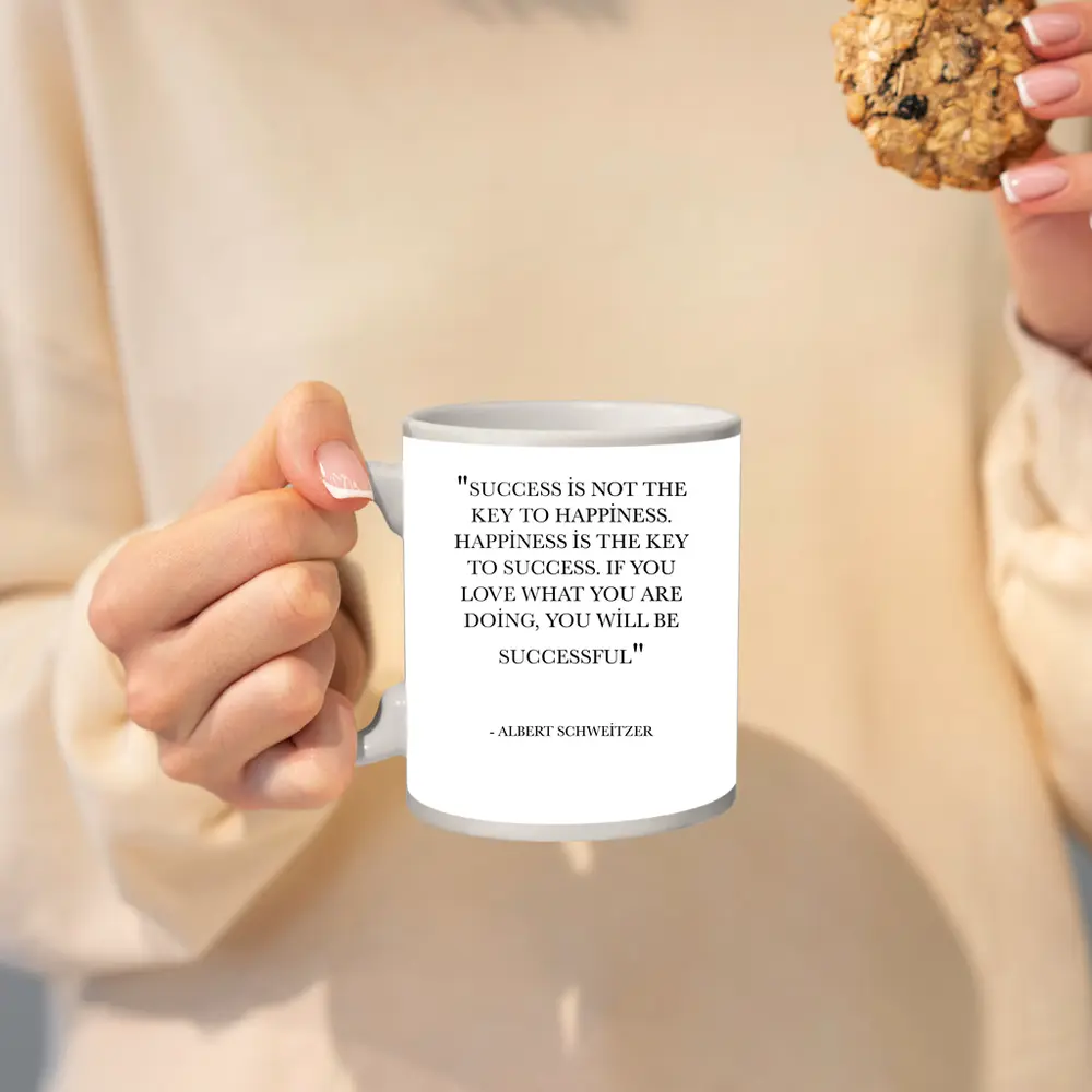 Albert Schweitzer Happiness Success Inspirational Quote – Mugs