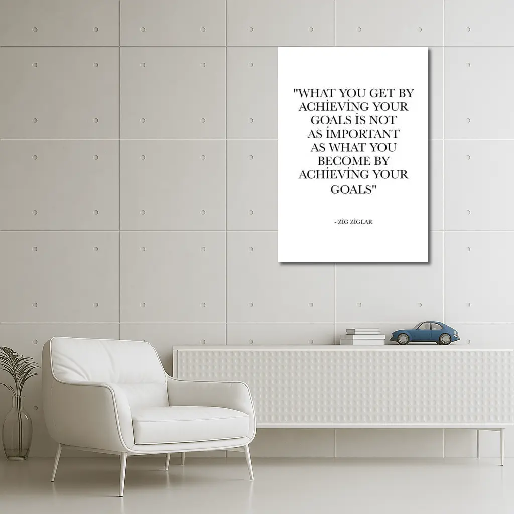 Zig Ziglar Goals Quote Black White – Wall Art