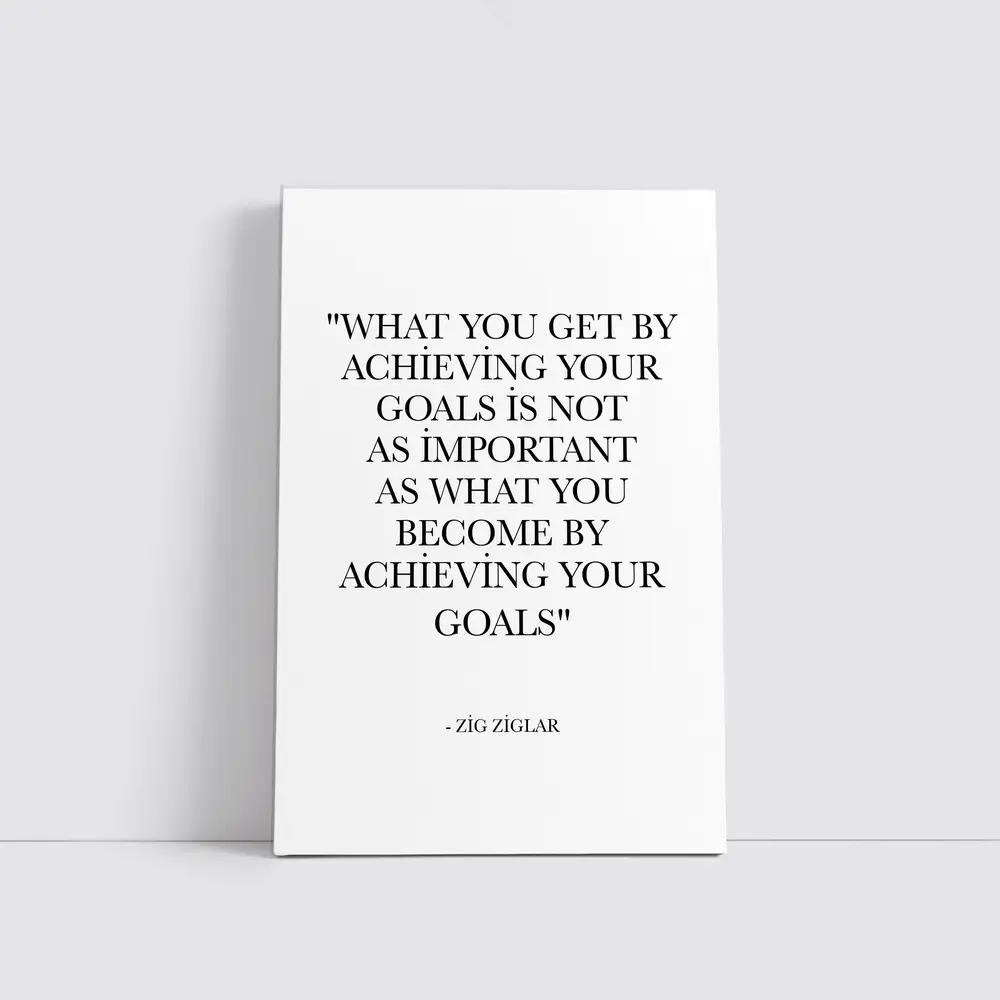 Zig Ziglar Goals Quote Black White – Wall Art