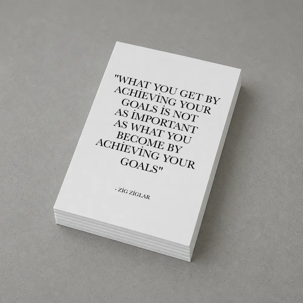 Zig Ziglar Goals Quote Black White – Postcards