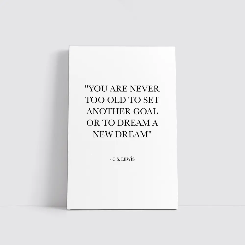 CS Lewis Quote Dreams Goals White Print – Wall Art