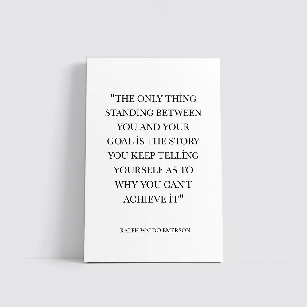 Ralph Waldo Emerson Goal Motivational Quote Print – Wall Art