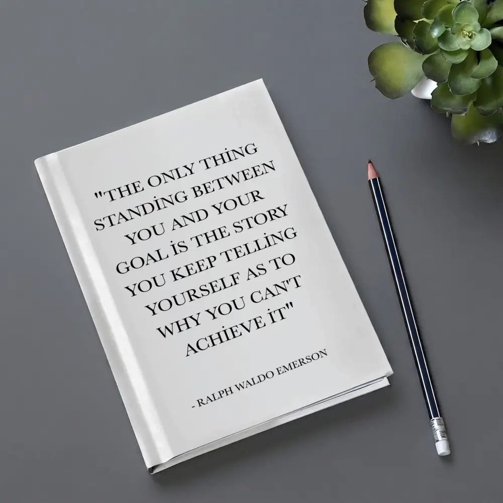 Ralph Waldo Emerson Goal Motivational Quote Print – Notebooks