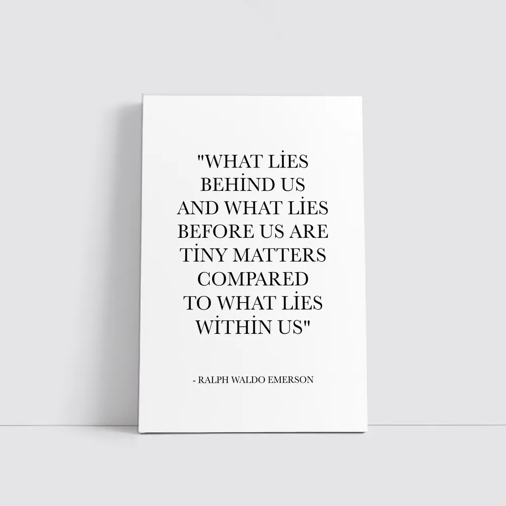 Ralph Waldo Emerson Quote Black White Print – Wall Art