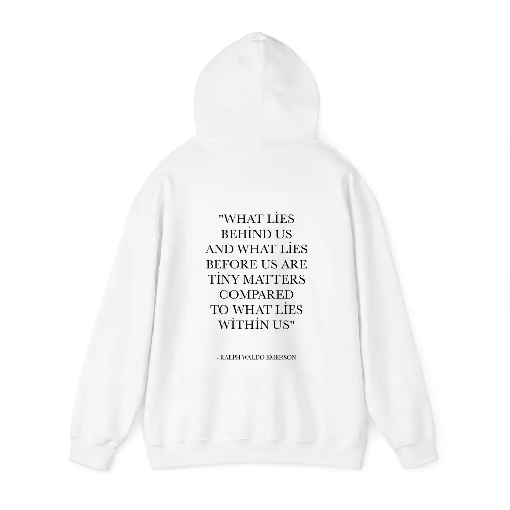 Ralph Waldo Emerson Quote Black White Print – Hoodies