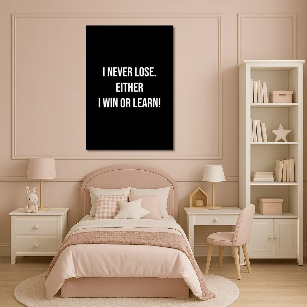 I Never Lose Win Or Learn Quote – Wall Art