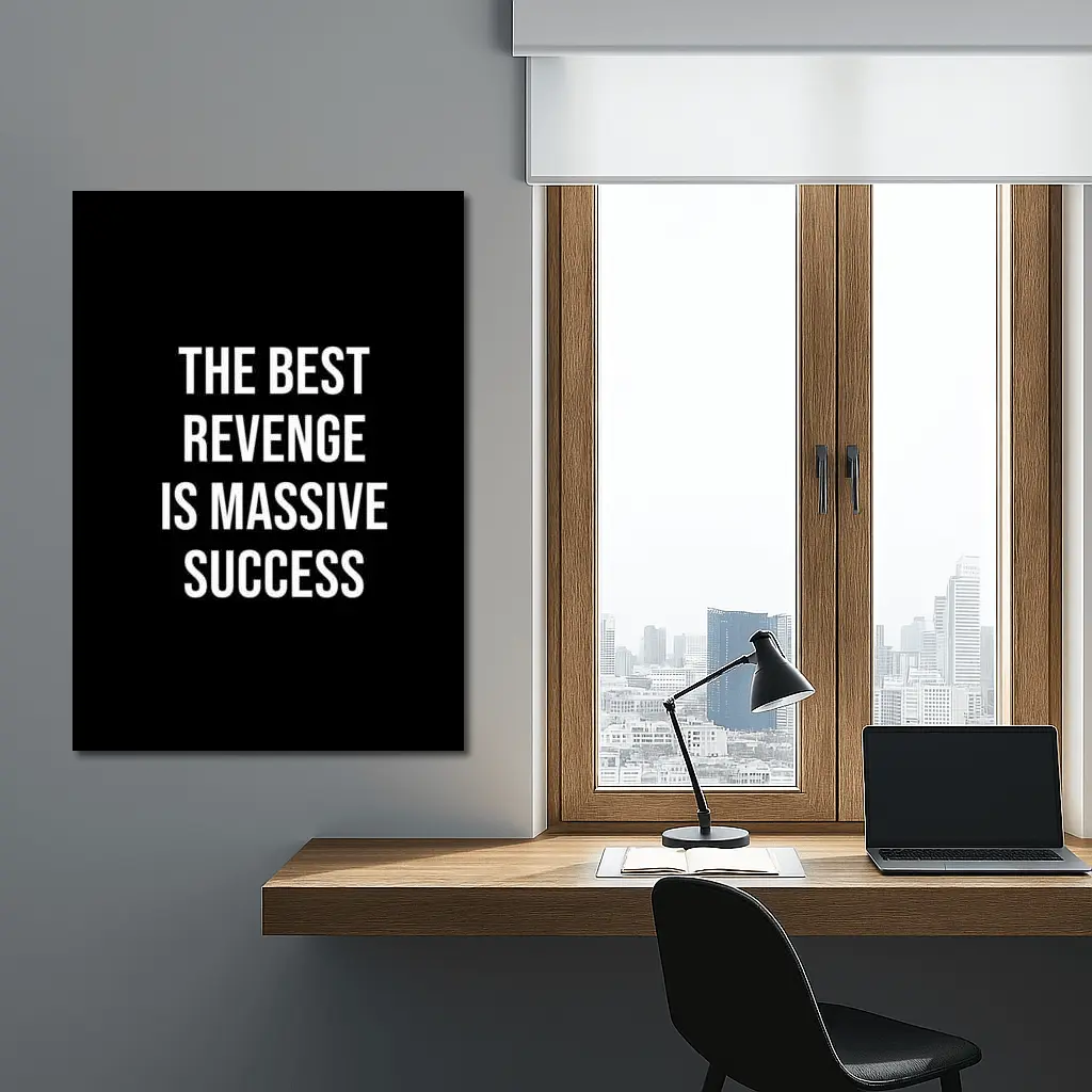 The Best Revenge Is Massive Success Quote – Wall Art