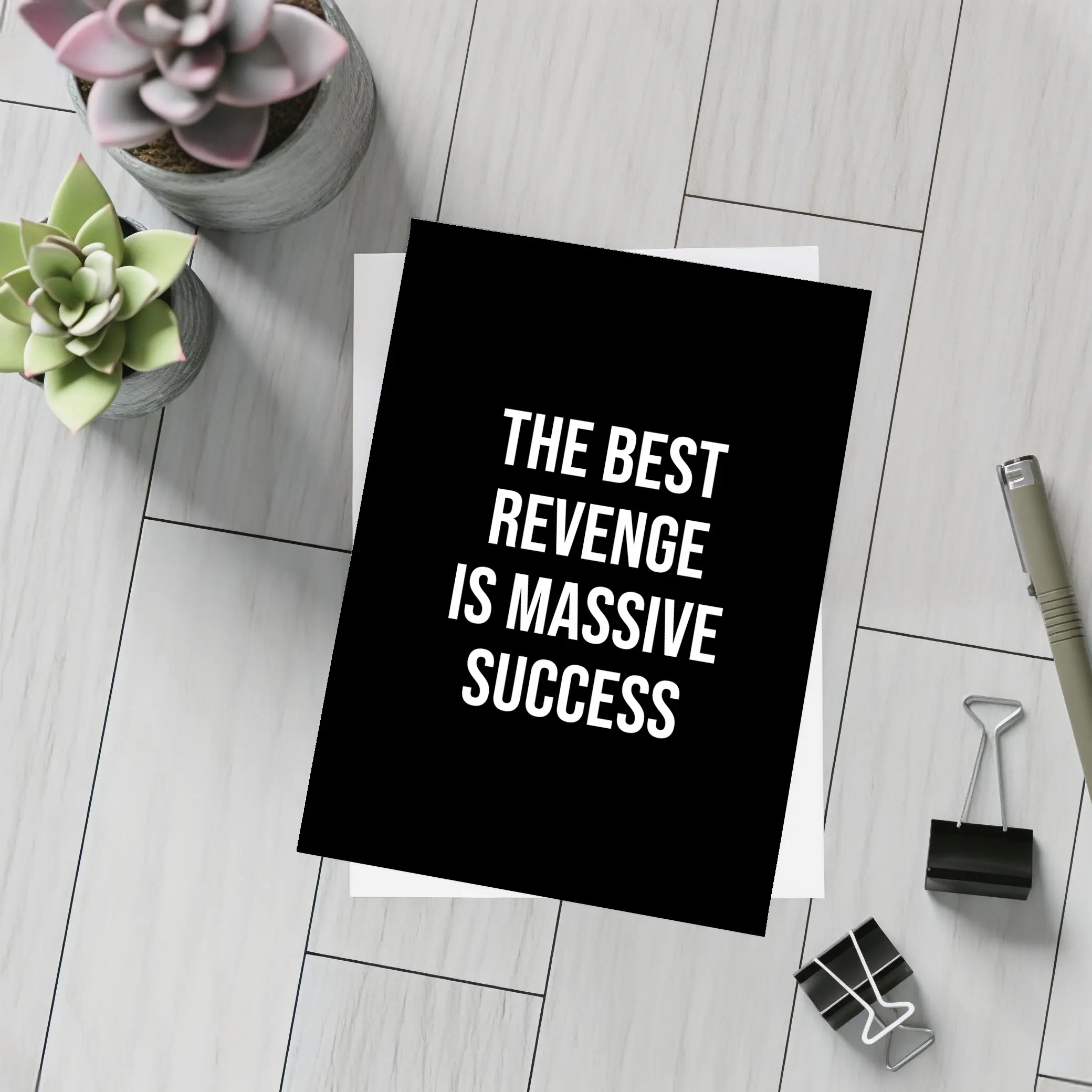 The Best Revenge Is Massive Success Quote – Postcards