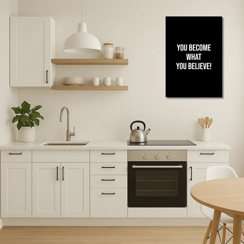 You Become What You Believe Black – Wall Art