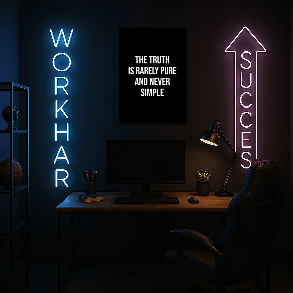 The Truth Is Rarely Pure Quote Black – Wall Art
