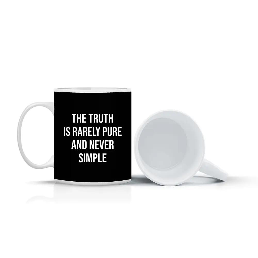 The Truth Is Rarely Pure Quote Black – Mugs