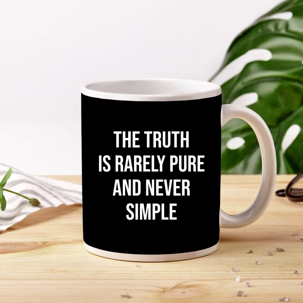 The Truth Is Rarely Pure Quote Black – Mugs