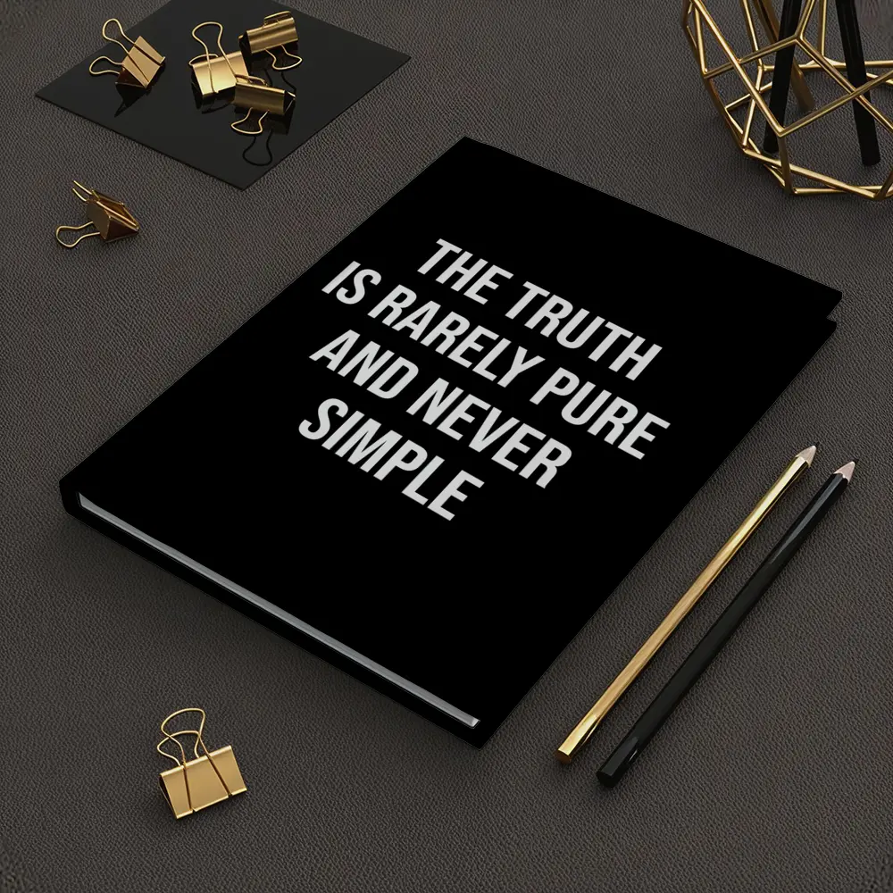 The Truth Is Rarely Pure Quote Black – Notebooks