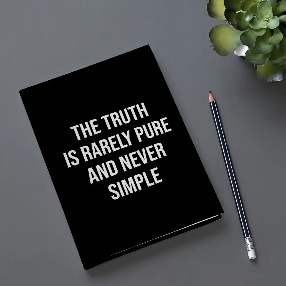 The Truth Is Rarely Pure Quote Black – Notebooks
