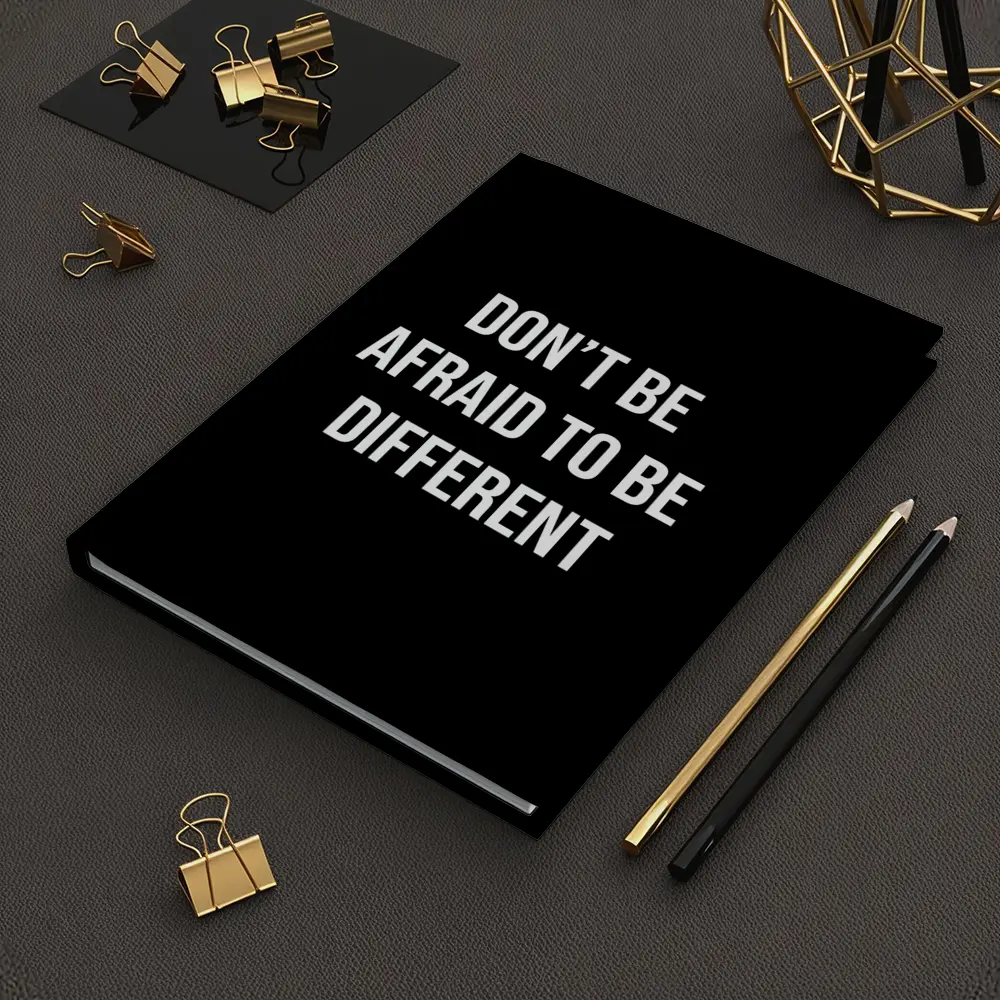 Don't Be Afraid To Be Different Black – Notebooks