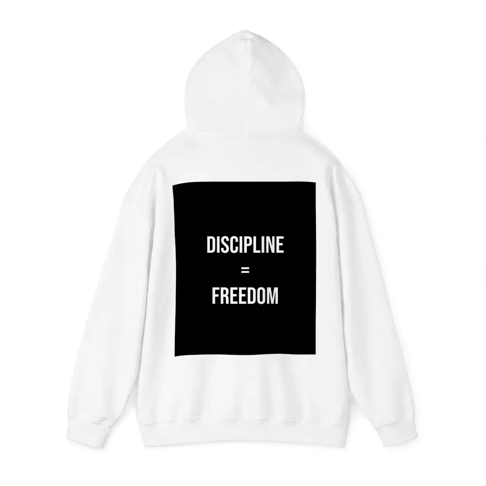 Discipline Equals Freedom Bold Black Typography – Hoodies