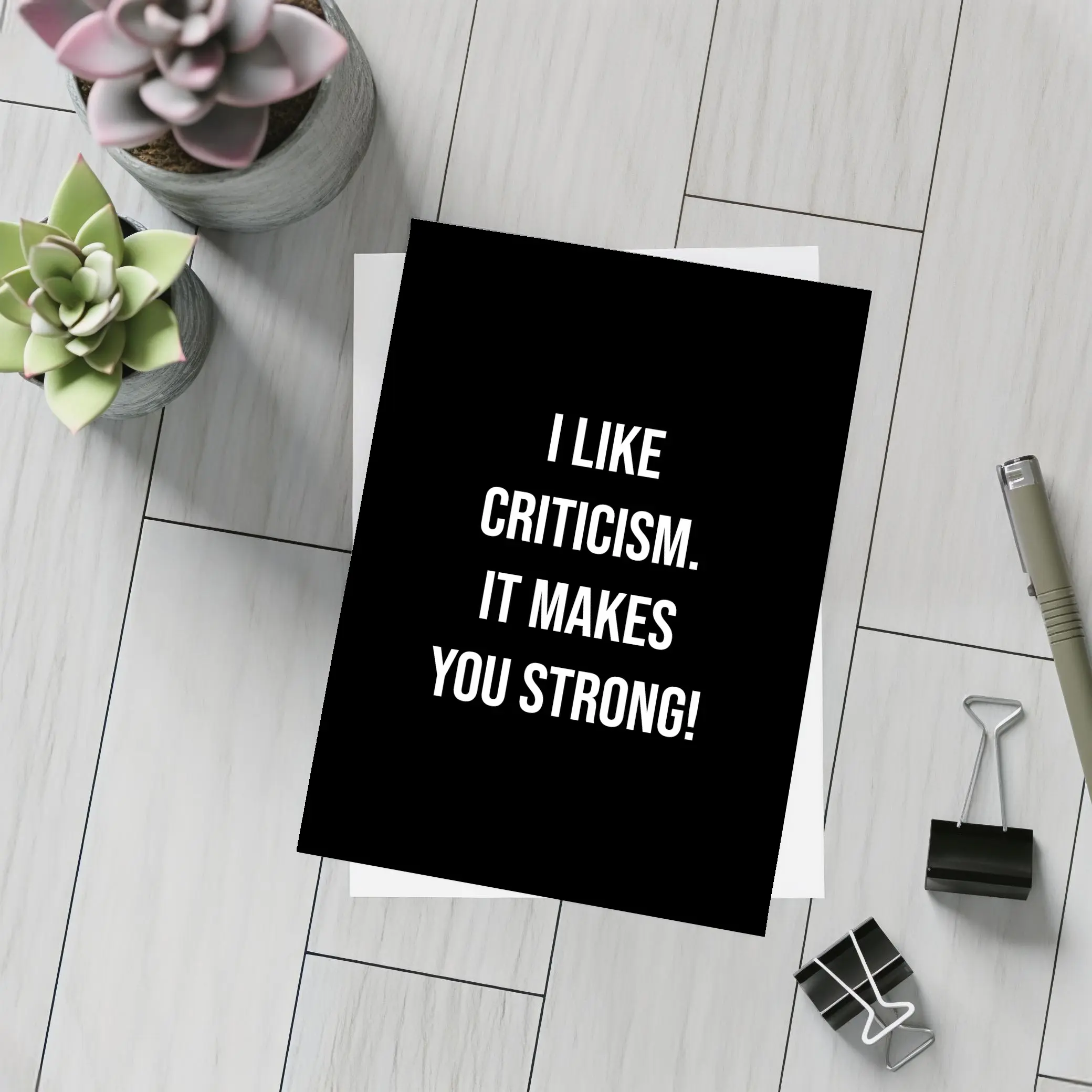 I Like Criticism It Makes You Strong – Postcards