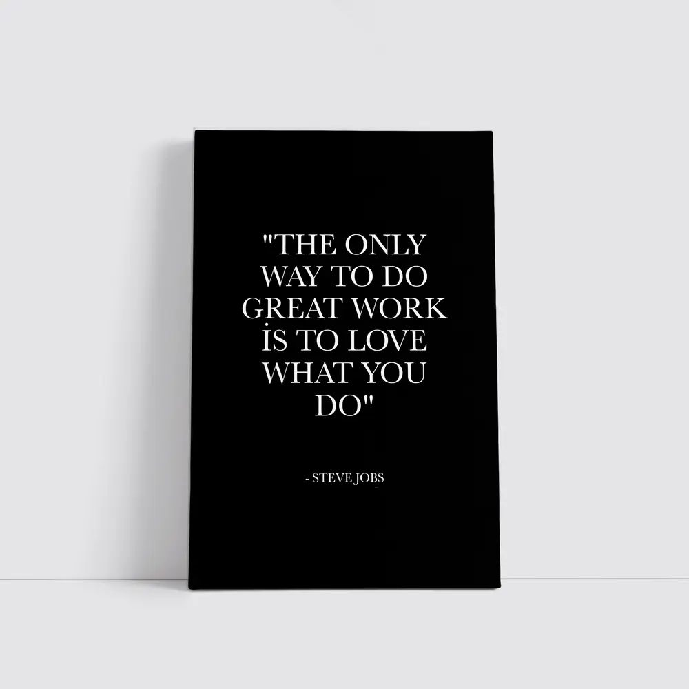 Steve Jobs Quote Black Minimal Typography Art – Wall Art