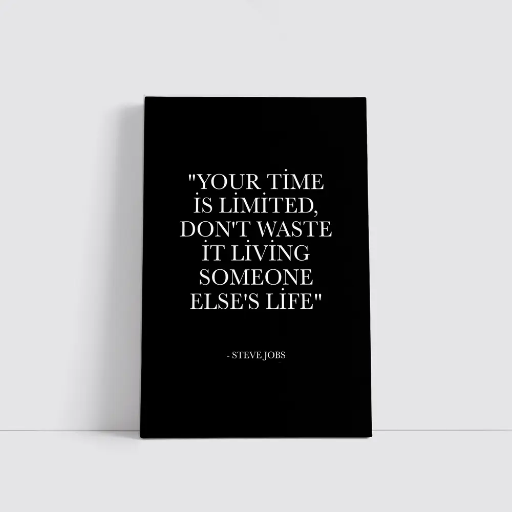 Steve Jobs Your Time Is Limited Quote – Wall Art