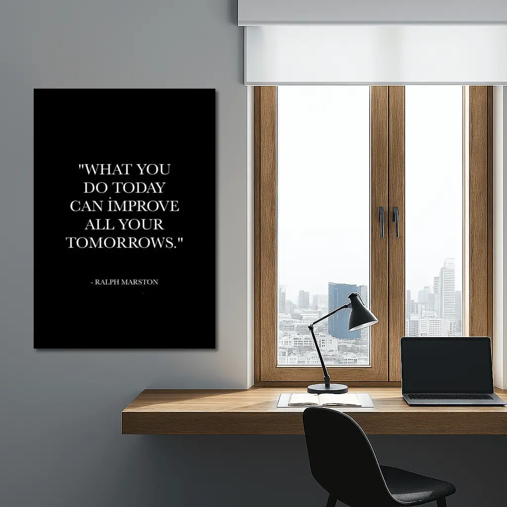 Ralph Marston Quote Black Motivational Typography Art – Wall Art