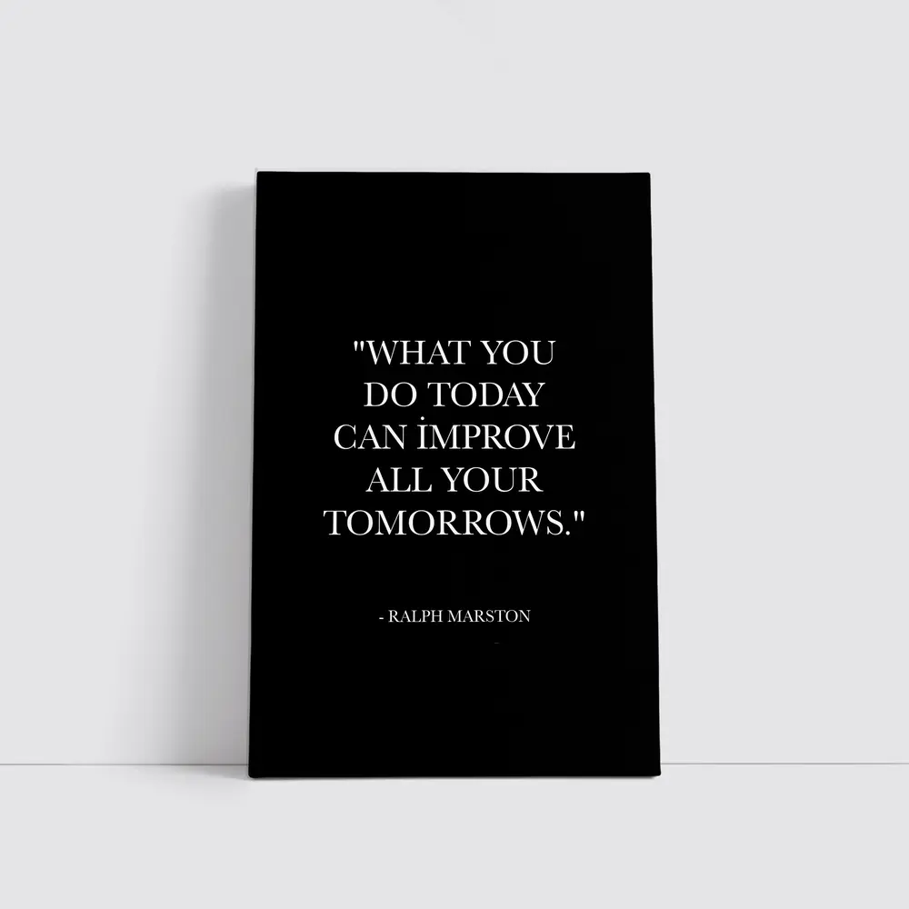 Ralph Marston Quote Black Motivational Typography Art – Wall Art