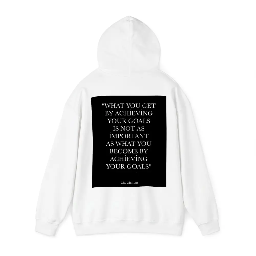 Zig Ziglar Goals Quote Black White – Hoodies