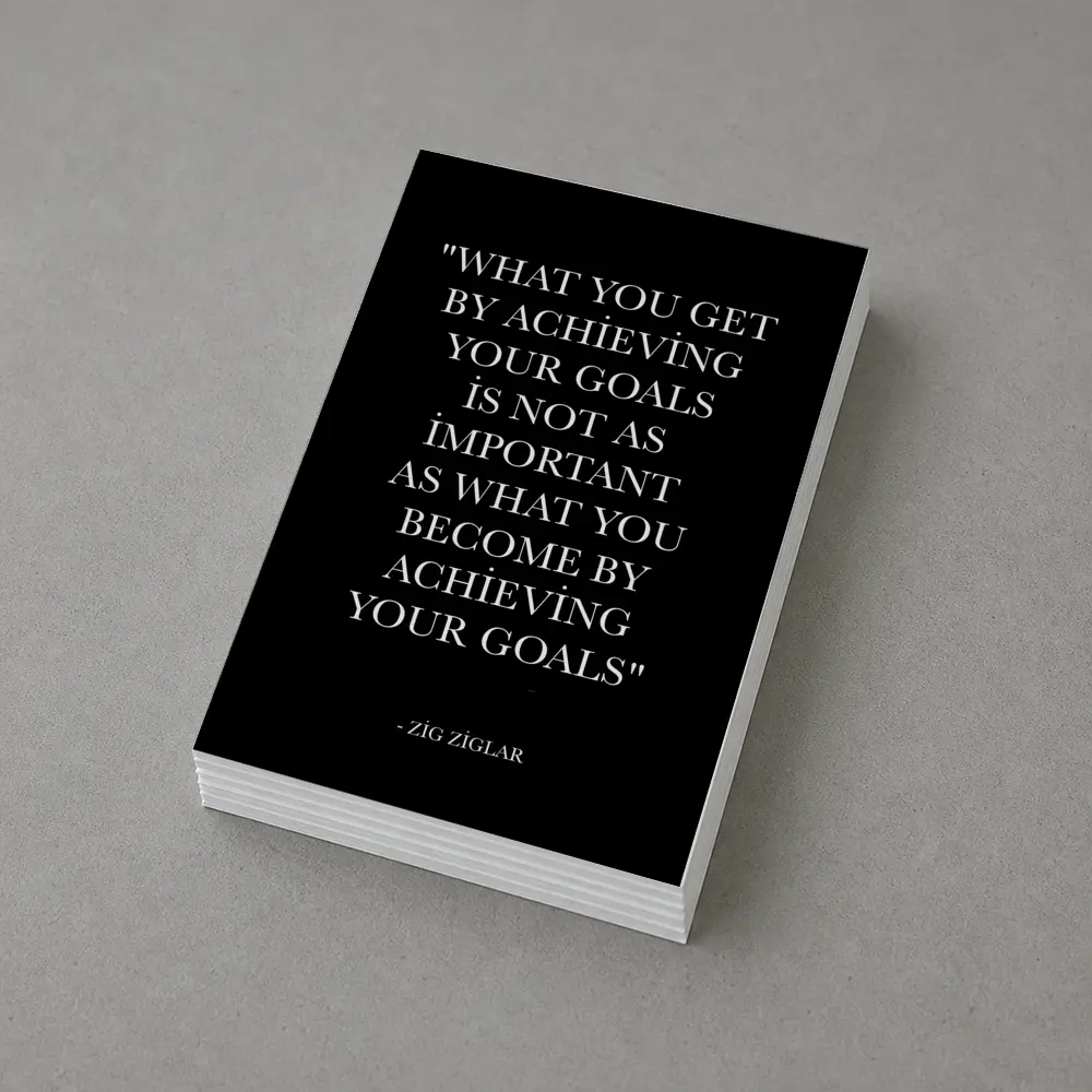 Zig Ziglar Goals Quote Black White – Postcards