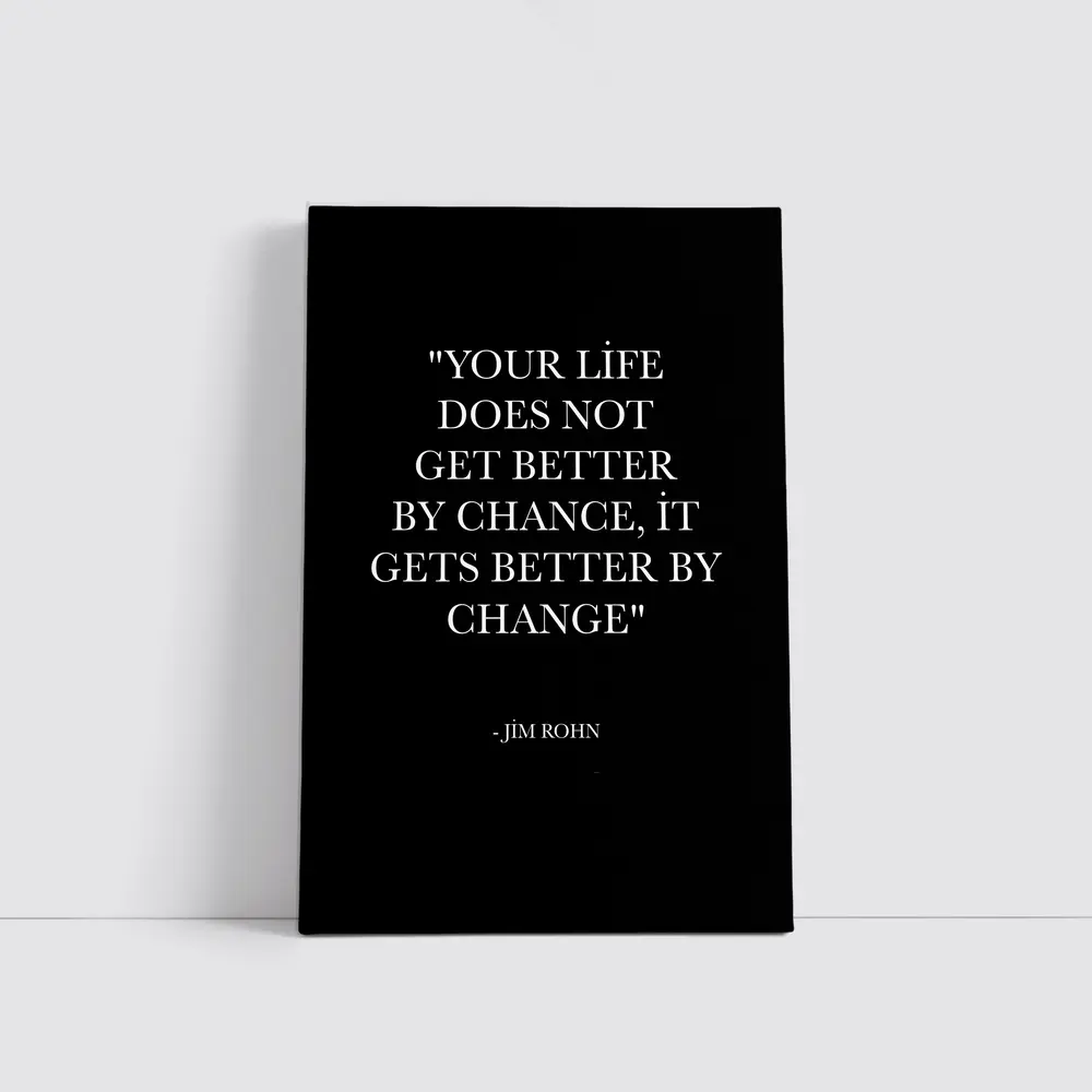 Jim Rohn Life Change Quote Black White – Wall Art