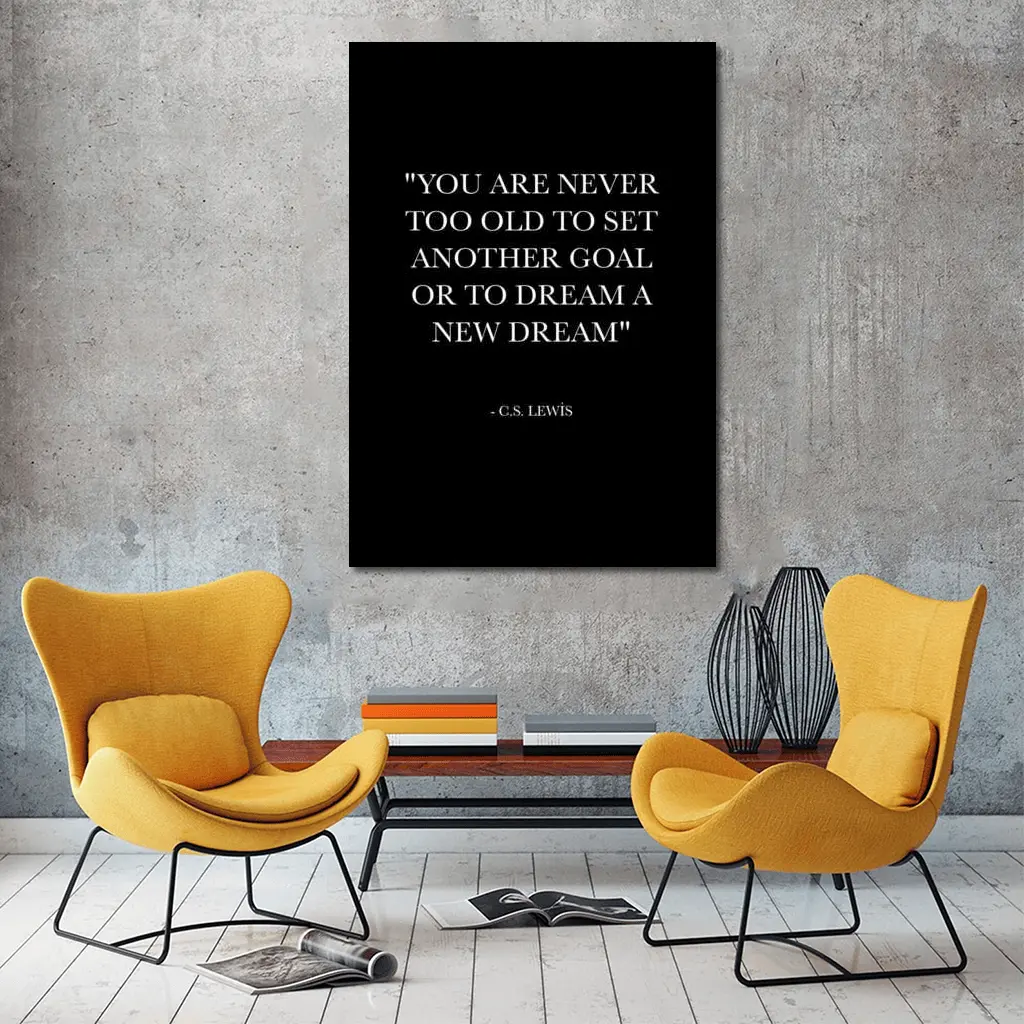 CS Lewis Quote Black Minimalist Typography Art – Wall Art