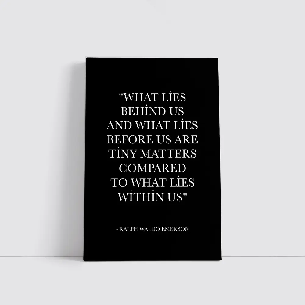 Ralph Waldo Emerson Quote Black Minimalist Print – Wall Art