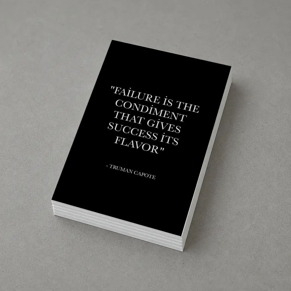 Truman Capote Failure Success Quote Black – Postcards