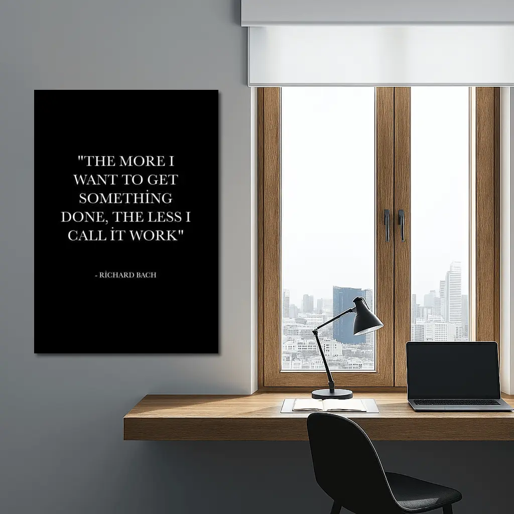 Richard Bach Quote Black Minimalist Typography Art – Wall Art