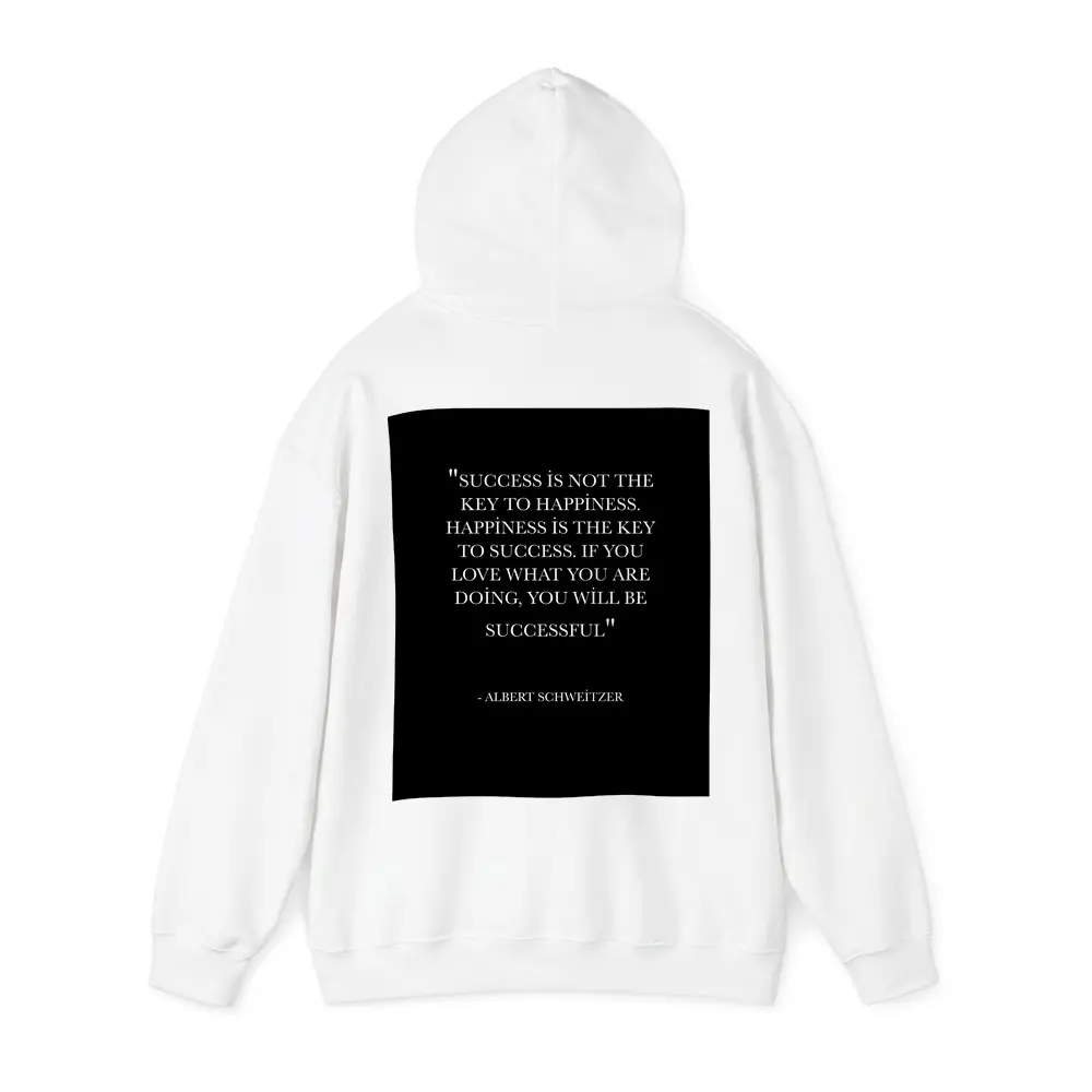 Albert Schweitzer Happiness Success Quote Black – Hoodies