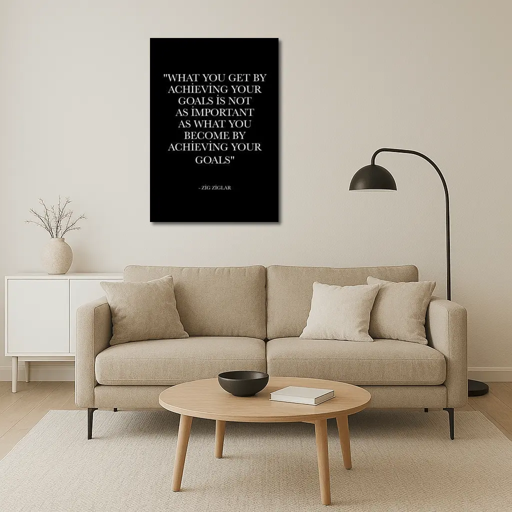 Zig Ziglar Goals Quote Black White – Wall Art