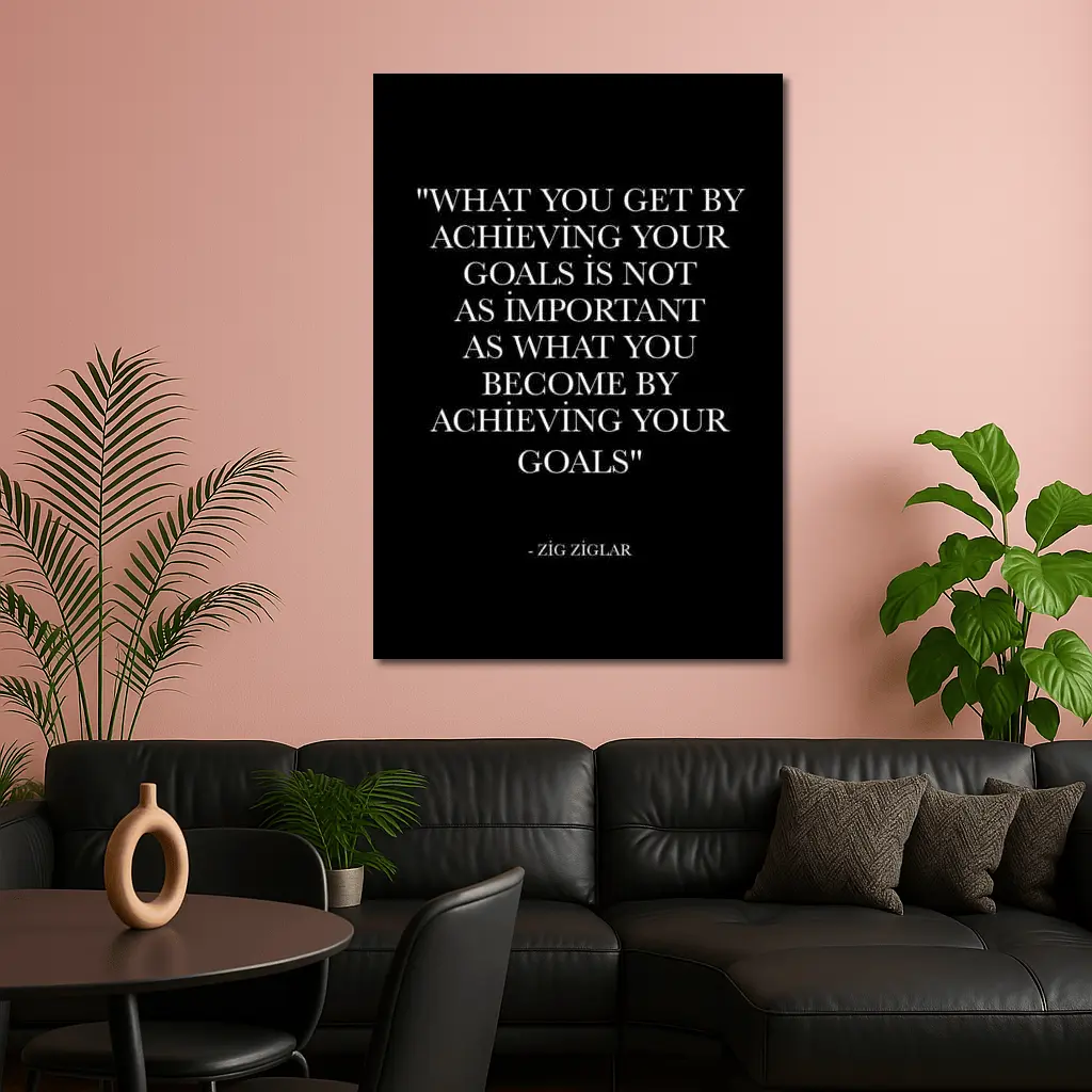Zig Ziglar Goals Quote Black White – Wall Art