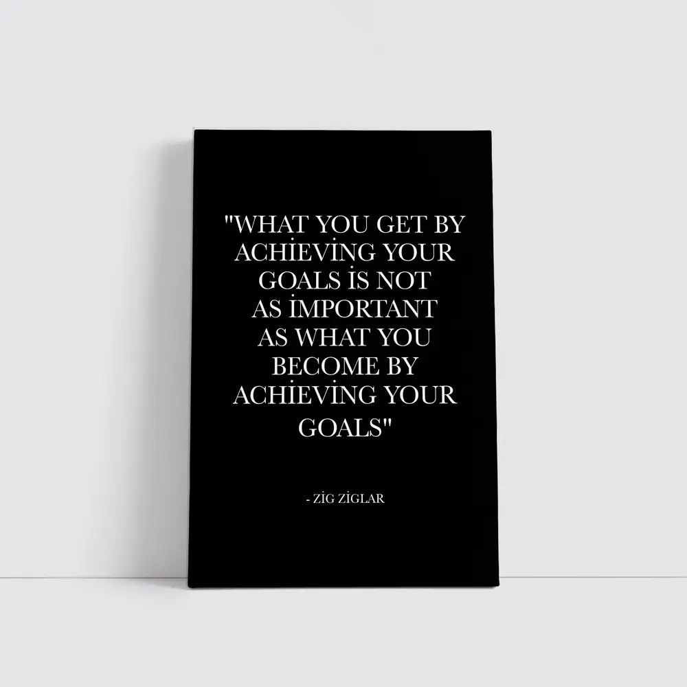 Zig Ziglar Goals Quote Black White – Wall Art