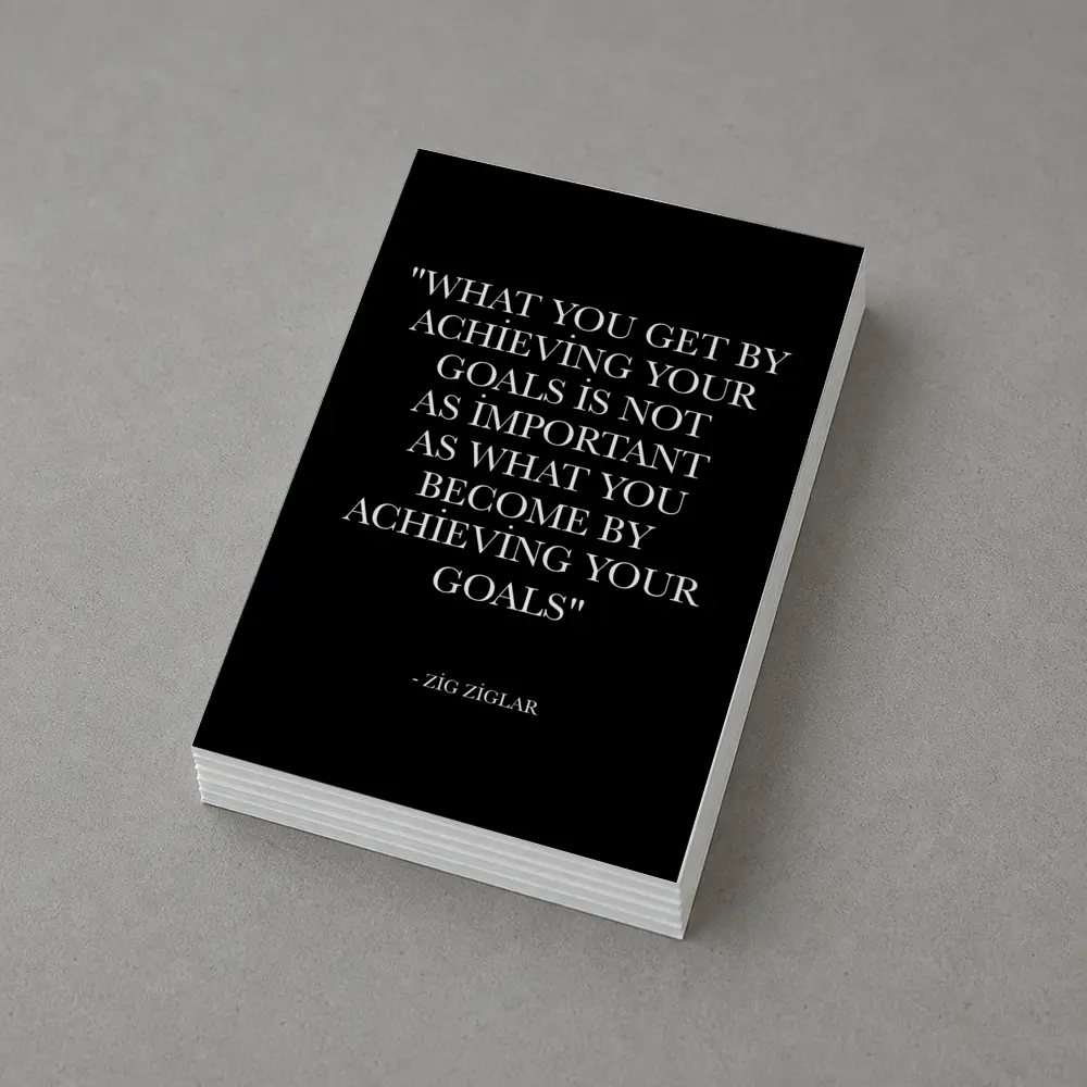 Zig Ziglar Goals Quote Black White – Postcards