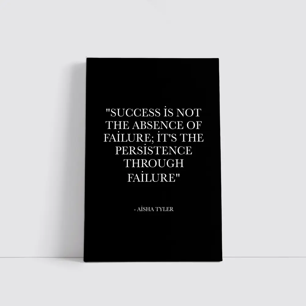 Aisha Tyler Success Persistence Quote Black Background – Wall Art