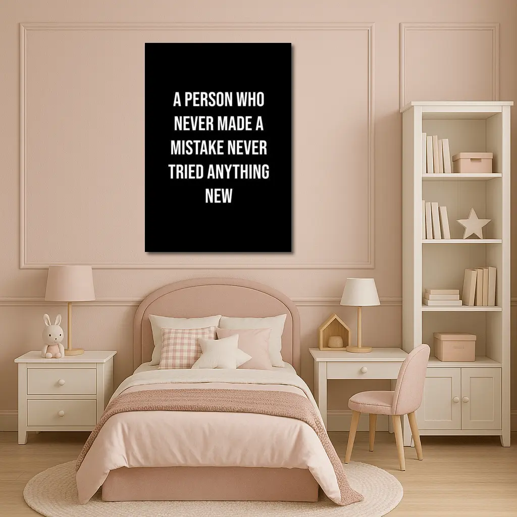 Never Made A Mistake Quote Black – Wall Art